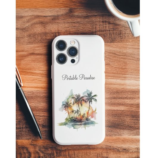 Coques Case-Mate iPhone Oasis du coucher de soleil, personnalisé