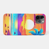 Coques Case-Mate iPhone Oasis tropicale du coucher de soleil (Dos (Horizontal))