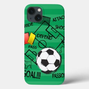 Etui iPhone 13 Objectif de l'attaque de football