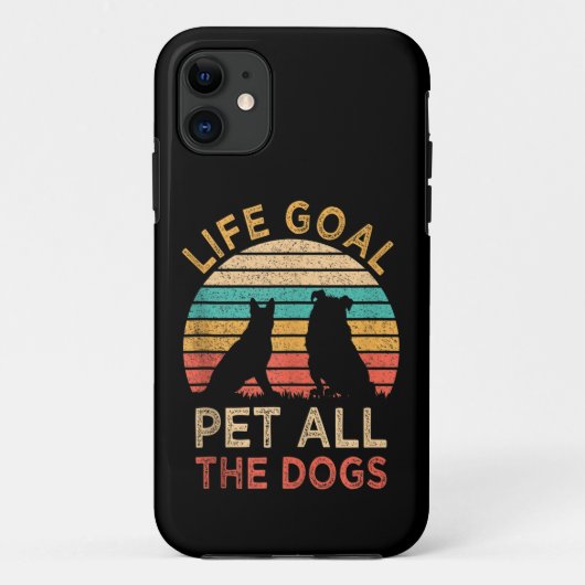 Coques Case-Mate iPhone Objectif de vie Caresser tous les chiens Drôle de (Dos)