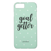 Coques Case-Mate iPhone Objectif Getter | Monnaie verte tendance et Pois (Dos)