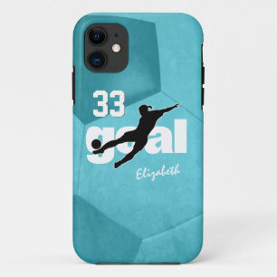 Coques Pour iPhone Objectif joueur de football féminin nom maillot nu