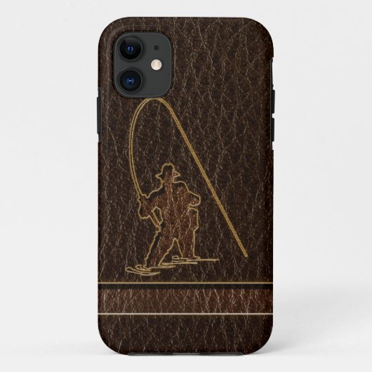 Coques Case-Mate iPhone Obscurité simili cuir de pêcheur (Dos)