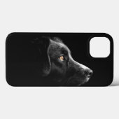 Coques Case-Mate iPhone Observation du chien noir (Verso (horizontal))