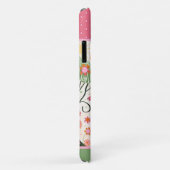 Coques Case-Mate iPhone Observation Floral rose vert Inspirivité (Dos/Droite)