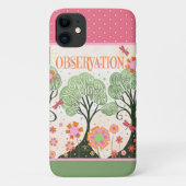 Coques Case-Mate iPhone Observation Floral rose vert Inspirivité (Dos)