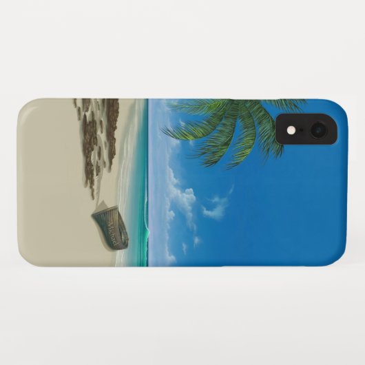 Coques Case-Mate iPhone Ocean Beach avec nom (Dos (Horizontal))