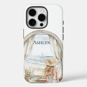 Coques iPhone 16 Pro Ocean Beach Blond Woman