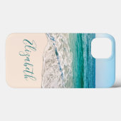 Coques Case-Mate iPhone Ocean Beach Shore pour ajouter votre nom (Verso (horizontal))