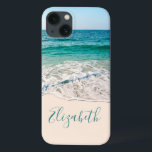 Case-Mate iPhone Case Ocean Beach Shore pour ajouter votre nom<br><div class="desc">Ocean Beach Rive d'un beau paysage marin bleu et aquatique. Prêt à Personnaliser avec votre nom ou monogramme. La couleur de sable blanc côtier de Tropical Beach Water peut être customisée et changée en n'importe quelle couleur. Le style, la taille et la couleur de la police peuvent être modifiés ou...</div>