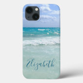 Coques Case-Mate iPhone Ocean Beach Waves Ajouter Votre Nom (Verso)