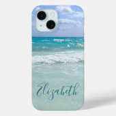 Coques Case-Mate iPhone Ocean Beach Waves Ajouter Votre Nom (Verso)