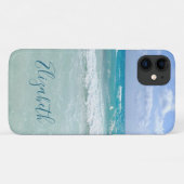 Coques Case-Mate iPhone Ocean Beach Waves Ajouter Votre Nom (Dos (Horizontal))