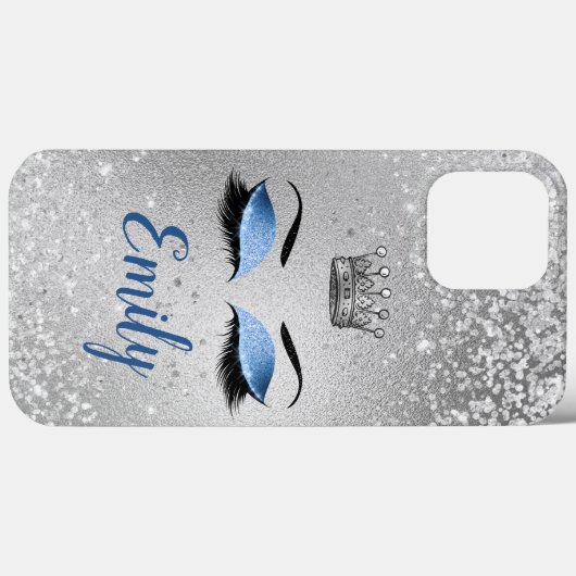 Coques Case-Mate iPhone Océan bleu bleu Parties scintillant yeux Monogramm (Verso (horizontal))