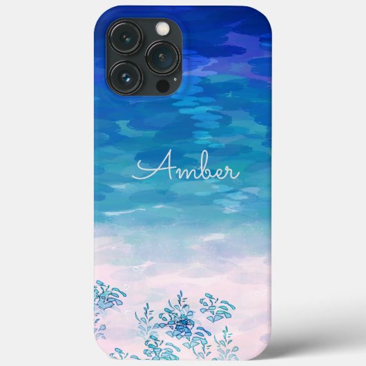 Coques Case-Mate iPhone Océan Bleu Plage Personnalisé (Verso)