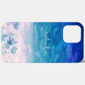 Coques Case-Mate iPhone Océan Bleu Plage Personnalisé (Verso (horizontal))