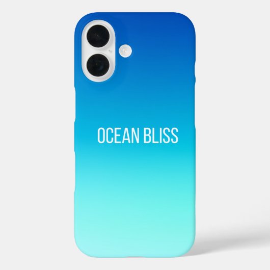Coques Case-Mate iPhone Ocean Bliss - Moderne Blue Gradient (Verso)