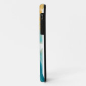 Coques Case-Mate iPhone Ocean Blue Waves et Sandy Brown Fluid Art (Dos/Gauche)