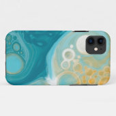 Coques Case-Mate iPhone Ocean Blue Waves et Sandy Brown Fluid Art (Dos (Horizontal))