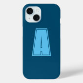 Coques Case-Mate iPhone Océan & Ciel Bleu Premier Monogramme Calligraphie  (Verso)