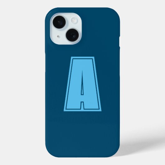 Coques Case-Mate iPhone Océan & Ciel Bleu Premier Monogramme Calligraphie (Verso)