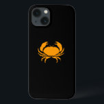 iPhone 13 Case Ocean Glow_Orange sur le cri noir<br><div class="desc">Montrez votre crush sur les crustacés avec notre Ocean Glow, des icônes maritimes, orange-sur-noir Crab iPad coque de couverture de protection aérienne. Notre design savoureux est entièrement personnalisable. Vous pouvez modifier la taille, la position, la couleur et, si vous êtes vraiment obstrué, le nombre de crabes, ainsi que la couleur...</div>