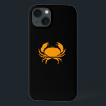 iPhone 13 Case Ocean Glow_Orange sur le cri noir<br><div class="desc">Montrez votre crush sur les crustacés avec notre Ocean Glow, des icônes maritimes, orange-sur-noir Crab iPad coque de couverture de protection aérienne. Notre design savoureux est entièrement personnalisable. Vous pouvez modifier la taille, la position, la couleur et, si vous êtes vraiment obstrué, le nombre de crabes, ainsi que la couleur...</div>