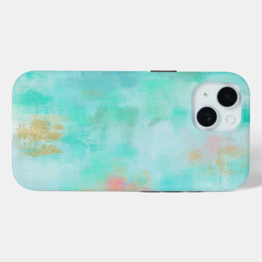 Coques Case-Mate iPhone Ocean Joyride - Blue Turquoise Abstrait Art (Verso (horizontal))