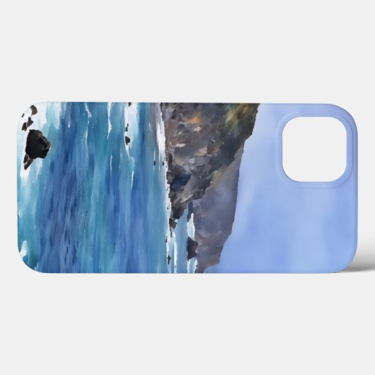 Coques Case-Mate iPhone Ocean Mountains Beach Art Téléphone Case (Verso (horizontal))