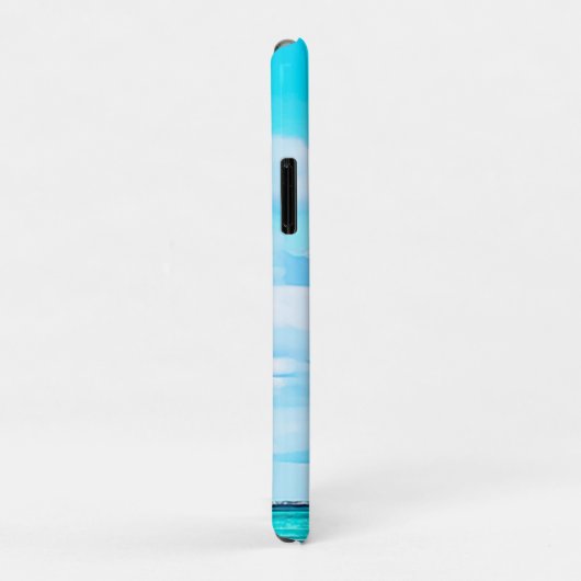 Coques Case-Mate iPhone Océan Sky Monogramme Voyage Aqua Blue (Dos/Droite)