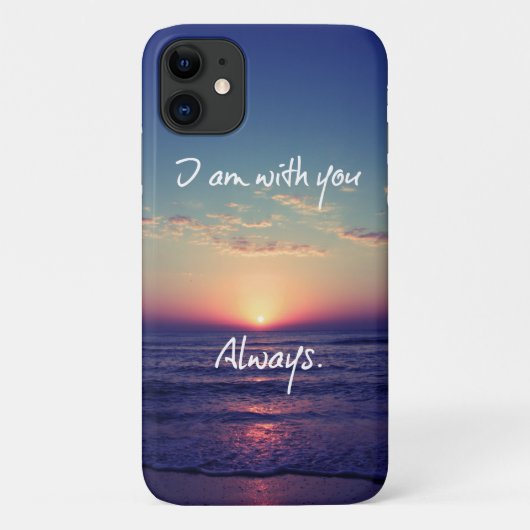 Coques Case-Mate iPhone Ocean Sunset : Je suis avec vous toujours Bible Ve (Dos)