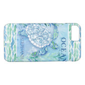 Coques Case-Mate iPhone Océan Wave Triangle moderne Motif Sea Turtle (Dos (Horizontal))