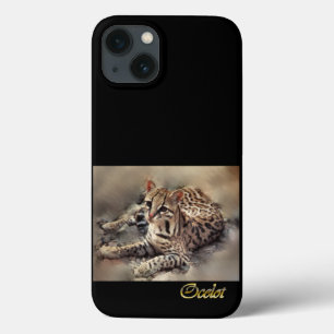 iPhone 13 Coque Ocelot Lovers Art