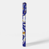 Coques Case-Mate iPhone Octopus antique sur Blue Gold Floral (Verso / Droite)