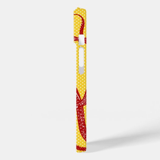 Coques Case-Mate iPhone Octopus antique sur microdot jaune (Verso / Gauche)