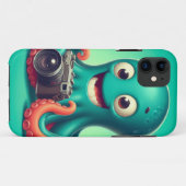 Coques Case-Mate iPhone Octopus drôle tenir une caméra (Dos (Horizontal))