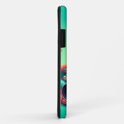 Coques Case-Mate iPhone Octopus drôle tenir une caméra (Dos/Droite)