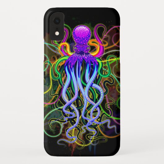 Coques Case-Mate iPhone Octopus Luminescence psychédélique (Dos)