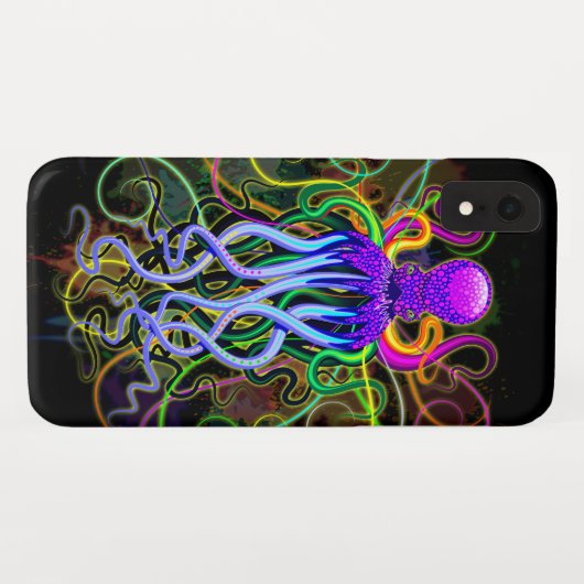 Coques Case-Mate iPhone Octopus Luminescence psychédélique (Dos (Horizontal))