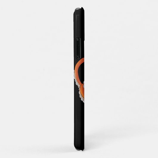 Coques Case-Mate iPhone Octopus Orange Mandala bleu (Dos/Droite)