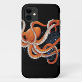 Coques Case-Mate iPhone Octopus Orange Mandala bleu (Dos)