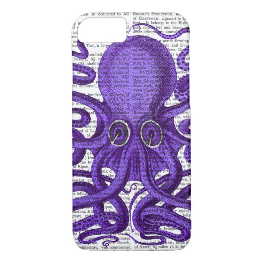 Coques Case-Mate iPhone Octopus pourpre (Dos)