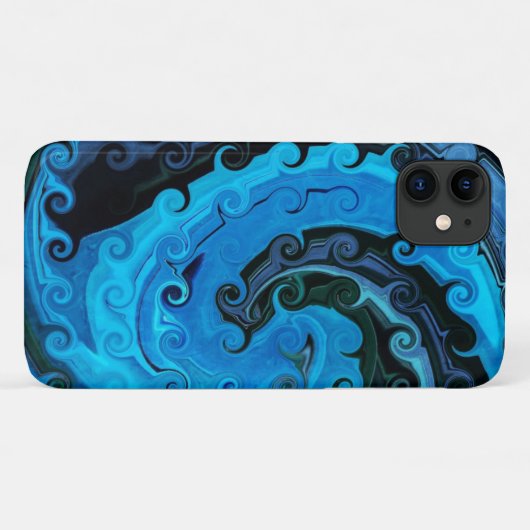 Coques Case-Mate iPhone Octopus Sous L'Abstrait De La Mer (Dos (Horizontal))