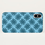 Coques Case-Mate iPhone Octopus sur Motif bleu (Dos (Horizontal))