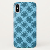 Coques Case-Mate iPhone Octopus sur Motif bleu (Dos)
