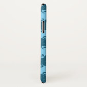 Coques Case-Mate iPhone Octopus sur Motif bleu (Dos/Droite)