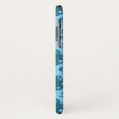 Coques Case-Mate iPhone Octopus sur Motif bleu (Dos/Gauche)