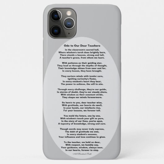 Coques Case-Mate iPhone Ode to Our Chers enseignants Poem HAMbyWG (Dos)