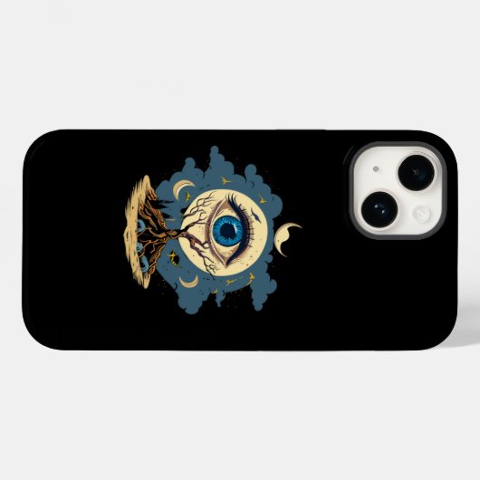 Coques Case-Mate iPhone Oeil Arbre Lune Art (Verso (horizontal))