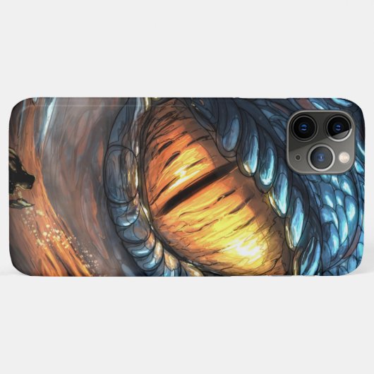 Coques Case-Mate iPhone Oeil de dragon jaune doré (Dos (Horizontal))